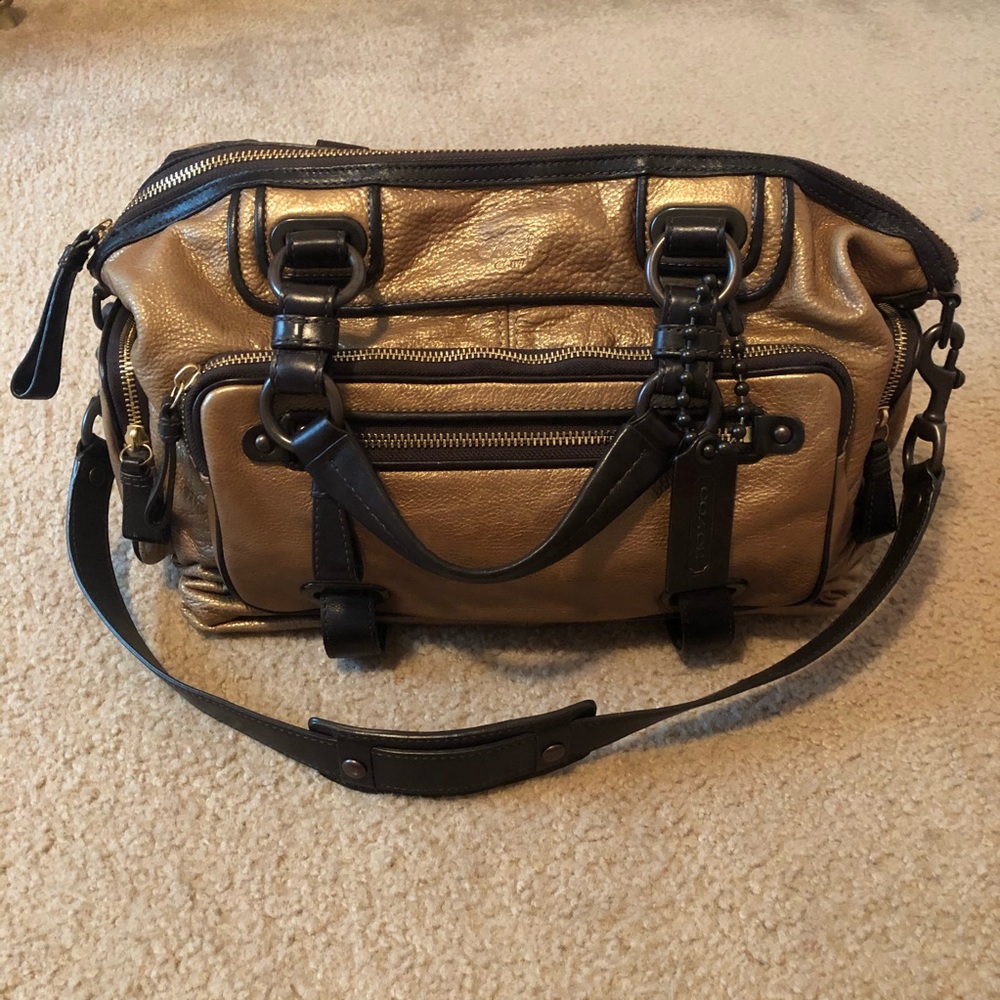 Authentic COACH Leather Rectangular Satchel Bag
